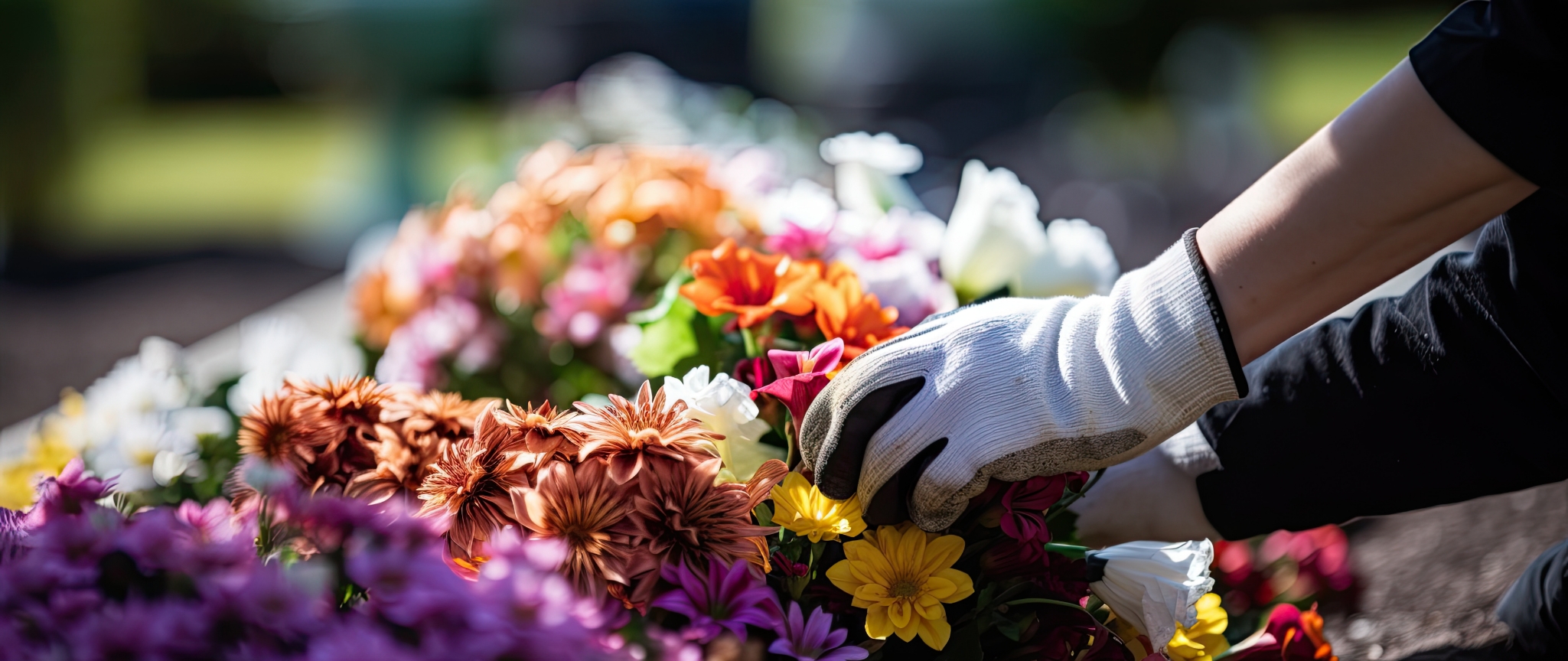 Individuelle Grabbepflanzung